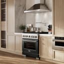 ZLINE 36 in. 5.2 cu. ft. Paramount Dual Fuel Range with 6 Burner DuoPro™ Cooktop and Electric Convection Oven with Black Matte Door (PSDR-BLM-36) view 10