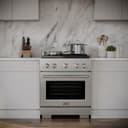 ZLINE 30 in. 4.2 cu. ft. Paramount Dual Fuel Range with 4 Burner DuoPro™ Cooktop and Electric Convection Oven in Satin Stainless Steel (PSDRS-30) view 23