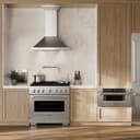 ZLINE 36 in. 5.2 cu. ft. Paramount Dual Fuel Range with 6 Burner DuoPro™ Cooktop and Electric Convection Oven in Satin Stainless Steel (PSDRS-36) view 24