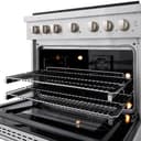 ZLINE 36 in. 5.2 cu. ft. Paramount Dual Fuel Range with 6 Burner DuoPro™ Cooktop and Electric Convection Oven in Satin Stainless Steel (PSDRS-36) view 17