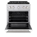 ZLINE 30 in. 4.2 cu. ft. Paramount Dual Fuel Range with 4 Burner DuoPro™ Cooktop and Electric Convection Oven with White Matte Door (PSDR-WM-30) view 19
