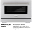 ZLINE 30 in. 4.2 cu. ft. Paramount Dual Fuel Range with 4 Burner DuoPro™ Cooktop and Electric Convection Oven with White Matte Door (PSDR-WM-30) view 5