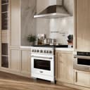 ZLINE 36 in. 5.2 cu. ft. Paramount Dual Fuel Range with 6 Burner DuoPro™ Cooktop and Electric Convection Oven with White Matte Door (PSDR-WM-36) view 20