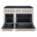 ZLINE Autograph Edition 48 in. 6.7 cu. ft. Paramount Dual Fuel Range with 8 Burner DuoPro™ Cooktop and Dual Ovens in Stainless Steel and Polished Gold Accents (PSDRZ-48-G) view 17