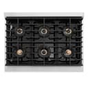 ZLINE Autograph Edition 36 in. 5.2 cu. ft. Paramount Dual Fuel Range with 6 Burner DuoPro™ Cooktop and Electric Convection Oven with White Matte Door and Matte Black Accents (PSDRZ-WM-36-MB) view 10