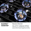 Autograph Edition 48 in. 6.7 cu. ft. Paramount Dual Fuel Range with 8 Burner DuoPro™ Cooktop and Dual Ovens with White Matte Doors and Matte Black Accents view 4