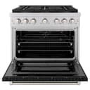 36 in. 5.2 cu. ft. Paramount Gas Range with 6 Burner DuoPro™ Cooktop and Convection Gas Oven with Black Matte Door view 18