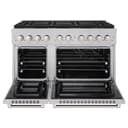 ZLINE 48 in. 6.7 cu. ft. Paramount Gas Range with 8 Burner DuoPro™ Cooktop and Dual Ovens in Satin Stainless Steel (PSGRS-48) view 21