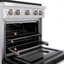 ZLINE 30 in. 4.2 cu. ft. Paramount Gas Range with 4 Burner DuoPro™ Cooktop and Convection Gas Oven in Satin Stainless Steel with Black Matte Door (PSGRS-BLM-30) view 14