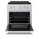ZLINE 30 in. 4.2 cu. ft. Paramount Gas Range with 4 Burner DuoPro™ Cooktop and Convection Gas Oven with White Matte Door (PSGR-WM-30) view 20