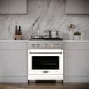 ZLINE 30 in. 4.2 cu. ft. Paramount Gas Range with 4 Burner DuoPro™ Cooktop and Convection Gas Oven with White Matte Door (PSGR-WM-30) view 19
