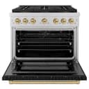 Autograph Edition 36 in. 5.2 cu. ft. Paramount Gas Range with 6 Burner DuoPro™ Cooktop and Convection Gas Oven with Black Matte Door and Champagne Bronze Accents view 17