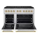 Autograph Edition 48 in. 6.7 cu. ft. Paramount Gas Range with 8 Burner DuoPro™ Cooktop and Dual Ovens with White Matte Doors and Polished Gold Accents view 17