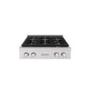 ZLINE 30 in. Paramount Gas Rangetop with 4 Burner DuoPro™ Cooktop in Satin Stainless Steel (PSRTS-30) view 1