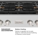 ZLINE 30 in. Paramount Gas Rangetop with 4 Burner DuoPro™ Cooktop in Satin Stainless Steel (PSRTS-30) view 11