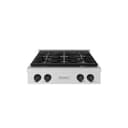 ZLINE Autograph Edition 30 in. Paramount Gas Rangetop with 4 Burner DuoPro™ Cooktop in Stainless Steel and Matte Black Accents (PSRTZ-30-MB) view 1