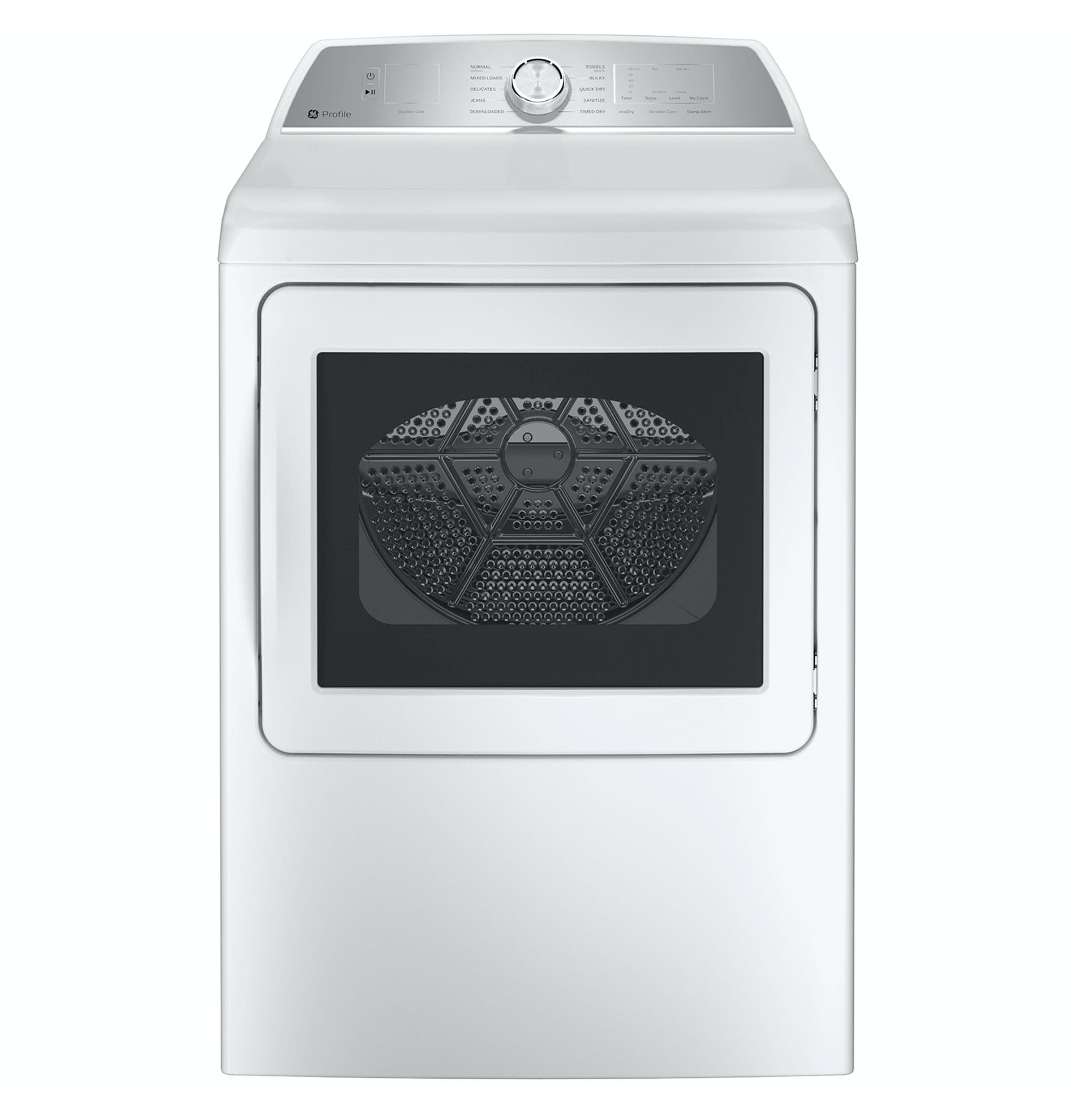 Ge Profile™ Energy Star® 7.4 Cu. Ft. Capacity Aluminized Alloy Drum Electric Dryer With Sanitize Cycle And Sensor Dry