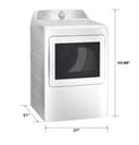 Ge Profile™ Energy Star® 7.4 Cu. Ft. Capacity Aluminized Alloy Drum Electric Dryer With Sanitize Cycle And Sensor Dry view 20