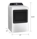 Ge Profile™ Energy Star® 7.4 Cu. Ft. Capacity Smart Aluminized Alloy Drum Electric Dryer With Sanitize Cycle And Sensor Dry view 18