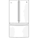Ge Profile™ Energy Star® 23.1 Cu. Ft. Counter-depth Fingerprint Resistant French-door Refrigerator view 3