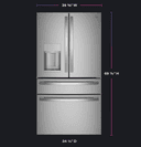 22.4 Cu. Ft. Smart Counter-Depth Fingerprint Resistant 4-Door French-Door Refrigerator with Door In Door view 5