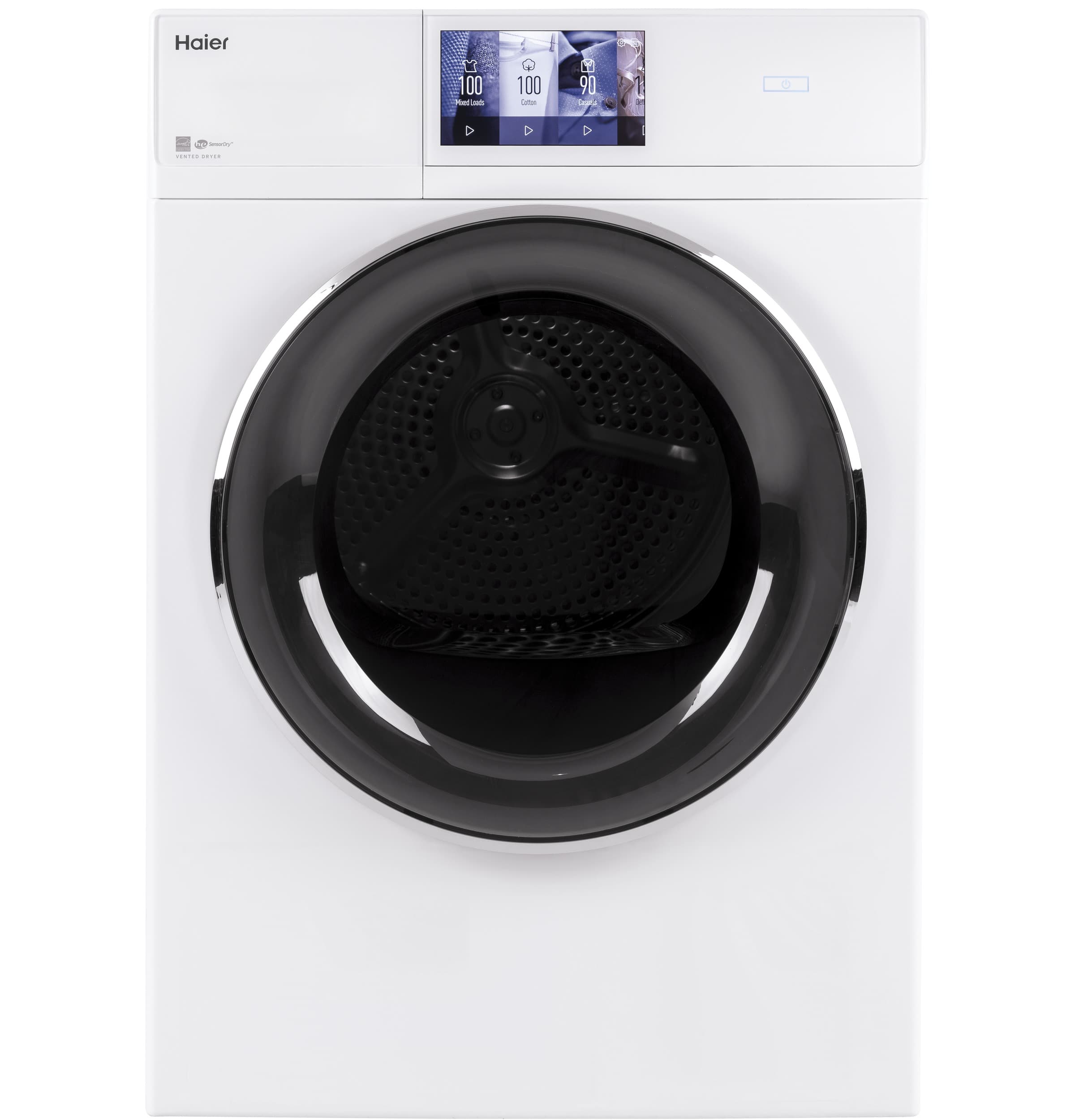 Haier ENERGY STAR® 4.3 cu.ft. Capacity Smart 24" Frontload Electric Dryer with Stainless Steel Basket