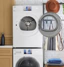 Haier ENERGY STAR® 4.3 cu.ft. Capacity Smart 24" Frontload Electric Dryer with Stainless Steel Basket view 4