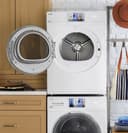 Haier ENERGY STAR® 4.3 cu.ft. Capacity Smart 24" Frontload Electric Dryer with Stainless Steel Basket view 3