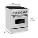 24" 2.8 cu. ft. Dual Fuel Range with Gas Stove and Electric Oven view 3