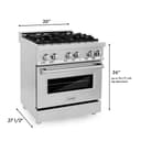 30" 4.0 cu. ft. Dual Fuel Range with Gas Stove and Electric Oven view 13