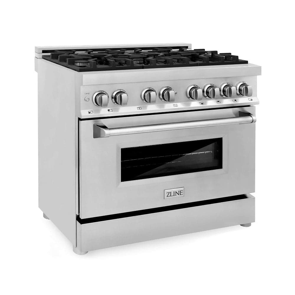 36" 4.6 cu. ft. Dual Fuel Range with Gas Stove and Electric Oven