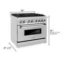 36" 4.6 cu. ft. Dual Fuel Range with Gas Stove and Electric Oven view 23
