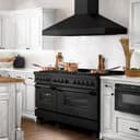 60" 7.4 cu. ft. Double Oven Dual Fuel Range with Gas Stove and Electric Oven with Brass Burners view 10