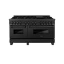 60" 7.4 cu. ft. Double Oven Dual Fuel Range with Gas Stove and Electric Oven with Brass Burners view 15