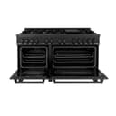 60" 7.4 cu. ft. Double Oven Dual Fuel Range with Gas Stove and Electric Oven with Brass Burners view 13