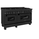 60" 7.4 cu. ft. Double Oven Dual Fuel Range with Gas Stove and Electric Oven with Brass Burners view 12