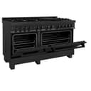 60" 7.4 cu. ft. Double Oven Dual Fuel Range with Gas Stove and Electric Oven with Brass Burners view 11