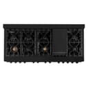 60" 7.4 cu. ft. Double Oven Dual Fuel Range with Gas Stove and Electric Oven with Brass Burners view 2