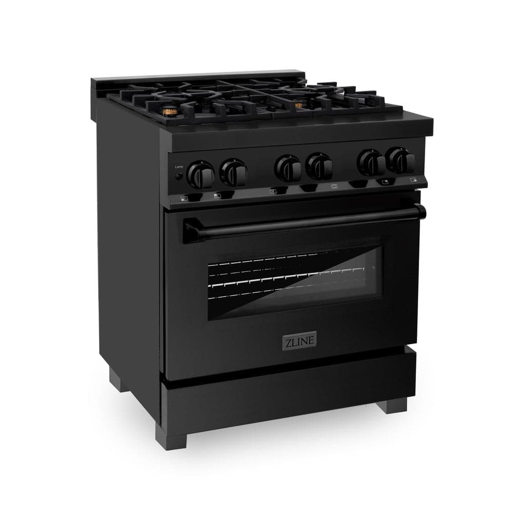 30" 4.0 cu. ft. Dual Fuel Range with Gas Stove and Electric Oven with Brass Burners
