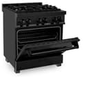 30" 4.0 cu. ft. Dual Fuel Range with Gas Stove and Electric Oven with Brass Burners view 3
