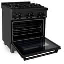 30" 4.0 cu. ft. Dual Fuel Range with Gas Stove and Electric Oven with Brass Burners view 4