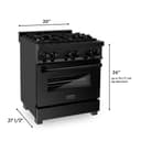 30" 4.0 cu. ft. Dual Fuel Range with Gas Stove and Electric Oven with Brass Burners view 10