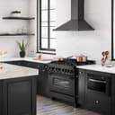 36" 4.6 cu. ft. Dual Fuel Range with Gas Stove and Electric Oven with Brass Burners view 5