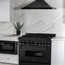 36" 4.6 cu. ft. Dual Fuel Range with Gas Stove and Electric Oven with Brass Burners view 4
