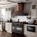 48" Stainless 6.0 cu.ft. 7 Gas Burner/Electric Oven Range with Brass Burners view 10
