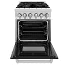 24" 2.8 cu. ft. Dual Fuel Range with Gas Stove and Electric Oven and Black Matte Door view 14