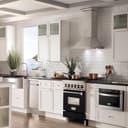 24" 2.8 cu. ft. Dual Fuel Range with Gas Stove and Electric Oven and Black Matte Door view 3