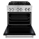 30" 4.0 cu. ft. Dual Fuel Range with Gas Stove and Electric Oven and Black Matte Door view 5