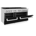 60" 7.4 cu. ft. Dual Fuel Range with Gas Stove and Electric Oven and Black Matte Door view 8