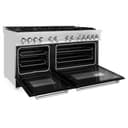 60" 7.4 cu. ft. Dual Fuel Range with Gas Stove and Electric Oven and Black Matte Door view 7